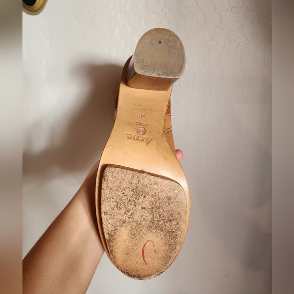 ACNE Studios Cypress Con Ankle Boots In Brown Leather Size 38 - Picture 9 of 16